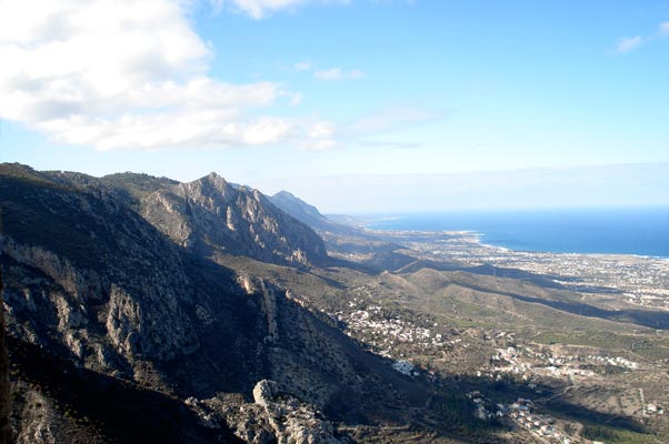 view north from St. Hilarion Castle