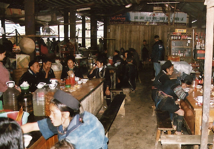 Sa Pa market food stalls